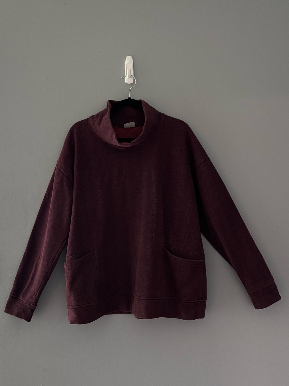 Columbia Unisex Relaxed Turtleneck Pullover Sweater/Sweatshirt - Deep Plum XXL